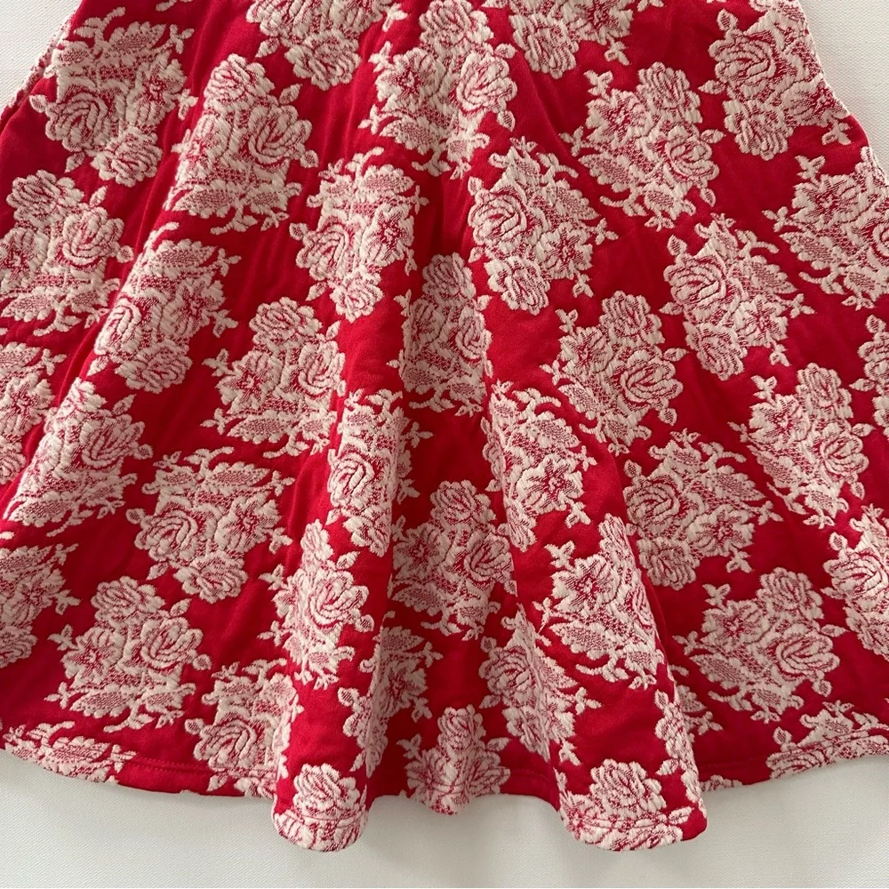 Janie and Jack Girls 7 Red White Floral Party Dress